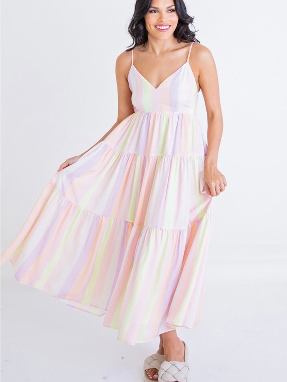 Karlie Stripe Maxi Dress